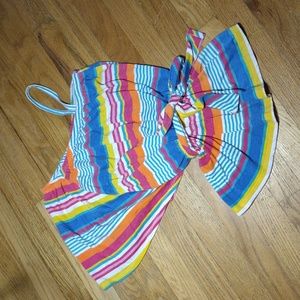 Girls size large 14/16 striped one should belted shirt